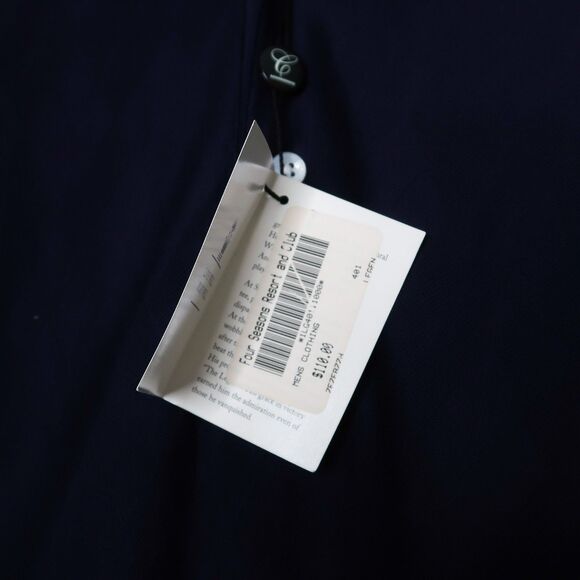 House‎ of Carrington Mens Polo Large Blue Pima Cotton Four Seasons Las Colinas - Picture 5 of 8